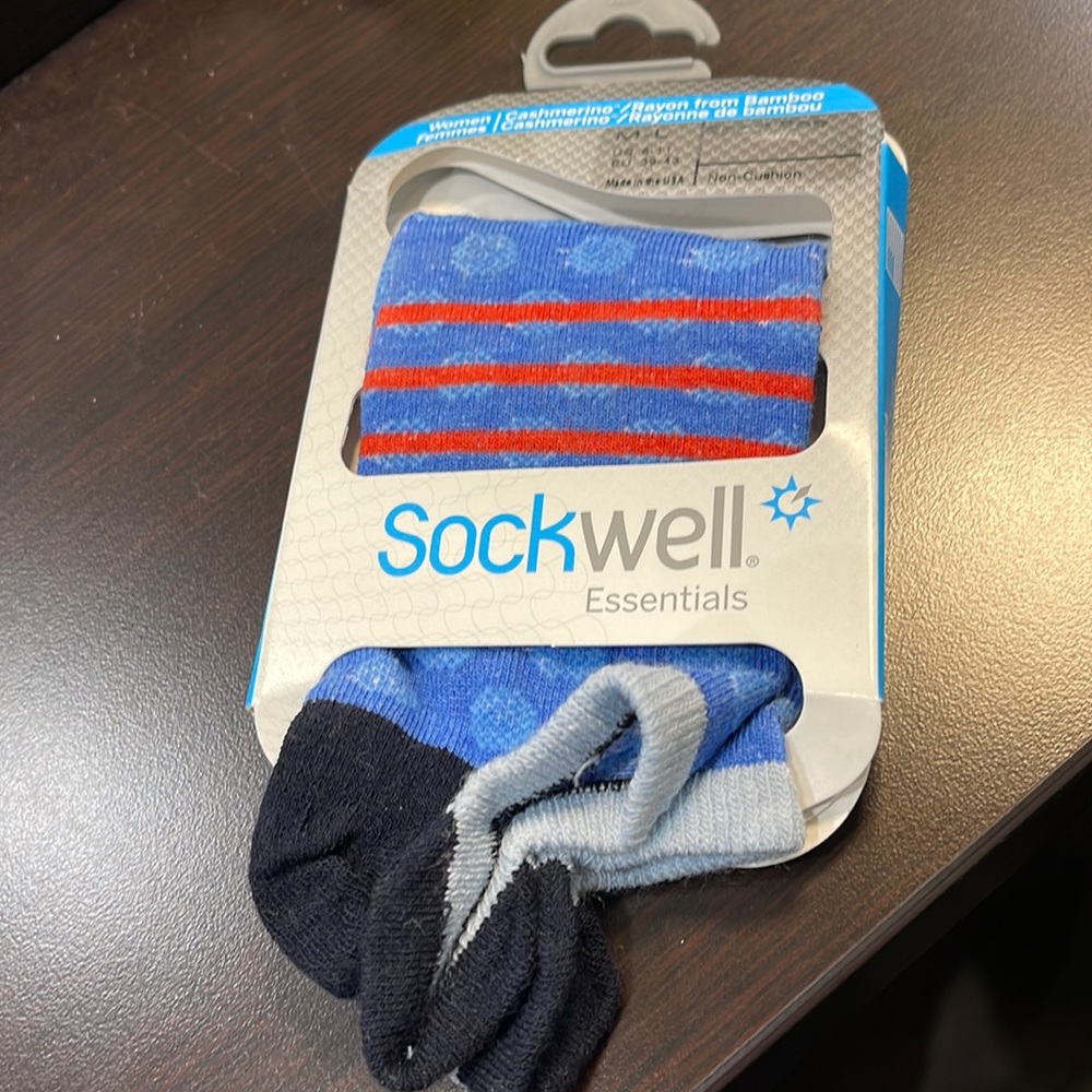 Sockwell Sport Pop women’s merino socks in ocean blue